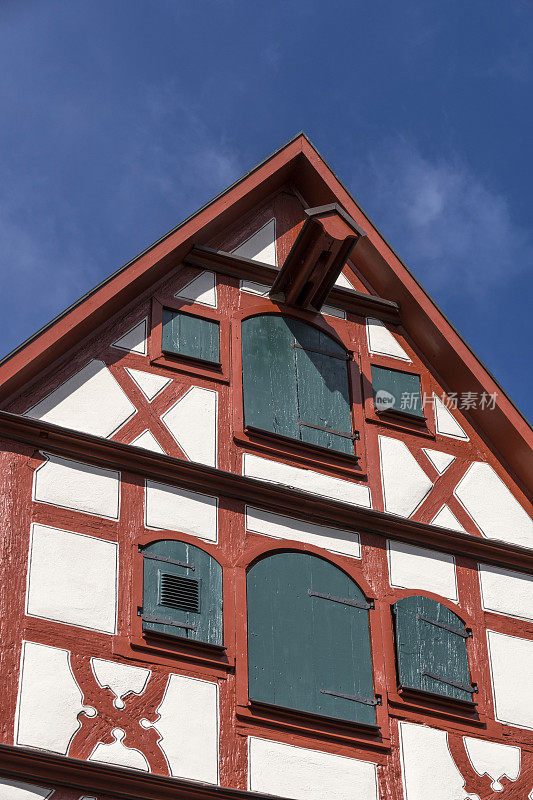 德国Rothenburg ob der Tauber的半木质房屋
